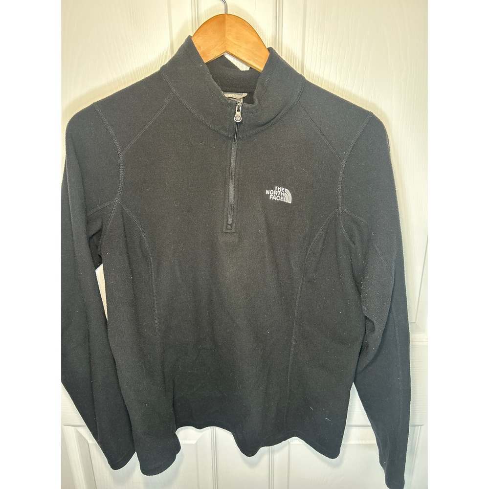 The North Face TKA 100‎ Glacier 1/4 Zip Sweatshirt Black Fleece Women's L